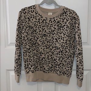 Cheetah print sweatshirt